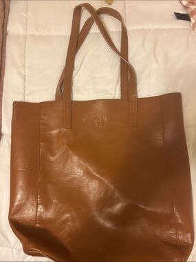 GAP Tan Leather Tote Bag